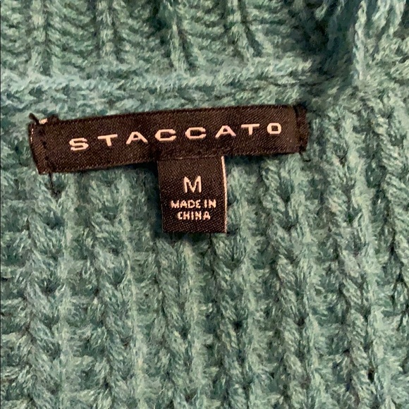 Teal oversized V-Neck sweater - Picture 5 of 5